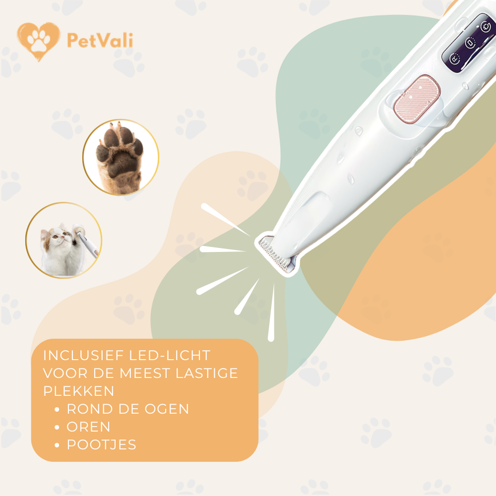 Petvali Pawsmooth Groomer | Professionele Precisie Trimmer voor Huisdieren